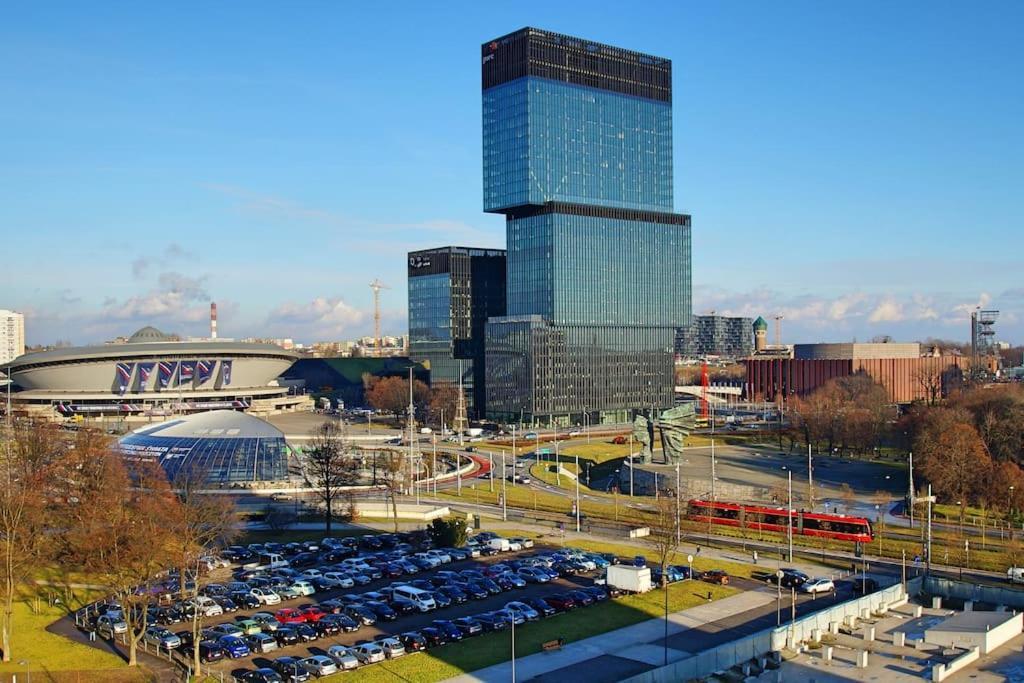 Apartament Korfantego Citycentre Z Widokiem Na Spodek Katowice Zewnętrze zdjęcie